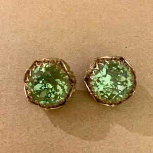 $5 each or 3/$10 vintage mint green stone clip-ons